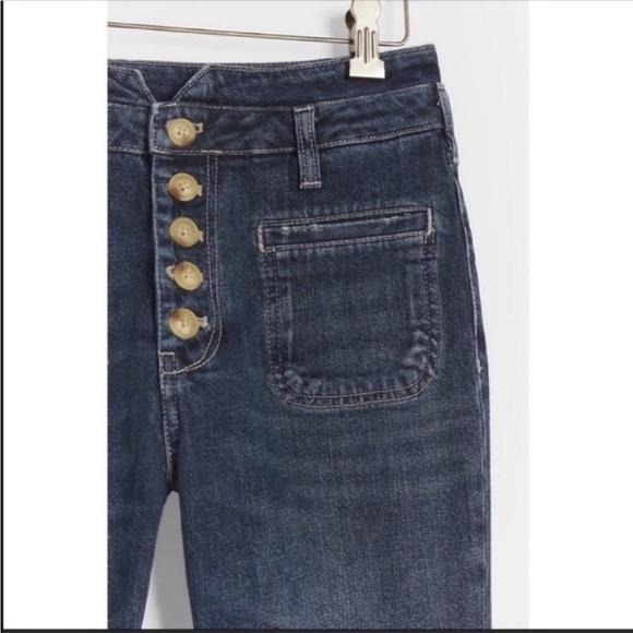 ANTHROPOLOGIE Pilcro Button Fly High Rise Jeans Size 26 Tall NWT - Picture 2 of 6